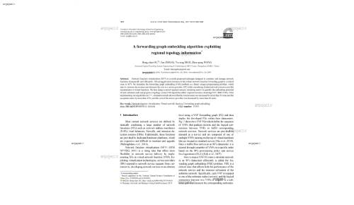A forwarding graph embedding algorithm exploiting regional topology information*